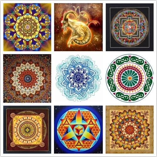 Kexinzu Full Square Drill 5D DIY Diamond Painting "Religion Mandala" Handmade 3D Embroidery Cross Stitch Mosaic Decor kit Gift
