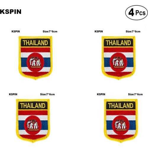Thailand Shiled Shape flag patches national flag patches for Cothing DIY Decoration