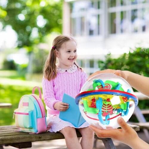 Educational Toys 3D Magic Intellect Maze Ball Marble Puzzle Game Perplexus Magnetic Balls IQ Balance Toy For Children