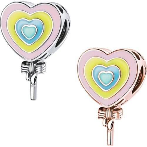 Fit Original Pandora Charms Bracelet Letter Its always been you Heart Bow Lollipop Beads DIY Jewelry for Women Pendant Kid Gift