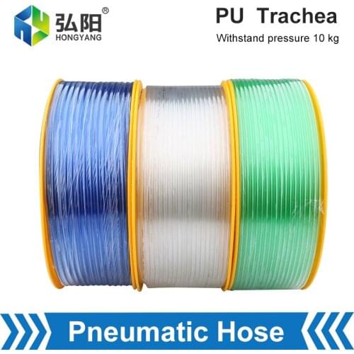 Trachea Pu Tube Hose Compressed Air Tube 4 6 8 12mm High Pressure Air Tube Pneumatic Component Compressor Flexible Tube