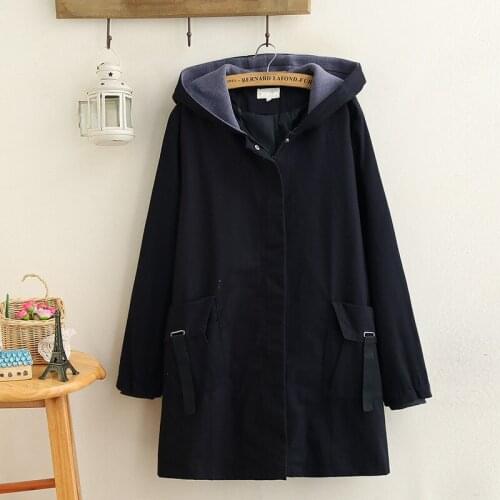 2019 Spring Autumn Trench Coat Women Plus Size 4 XL Casual Hooded Loose Long Outerwear Army Green Black Good Quality Clothing533