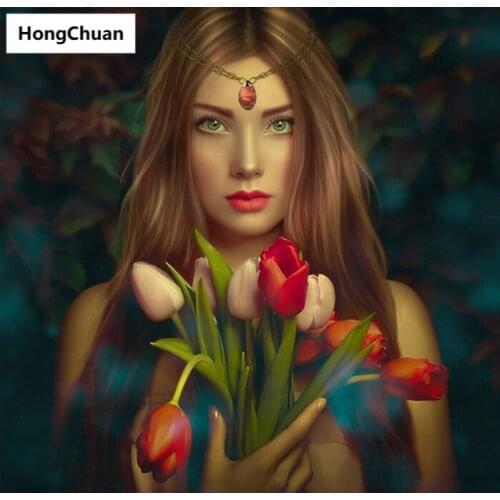 Sexy beauty full square round diamond painting mosaic cross stitch 5D DIY rhinestone embroidery home decoration Christmas gift