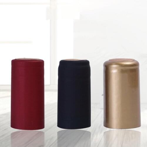100pcs Bottle Heat Shrink Capsules Heat Shrinkable Cap Red Heat Shrinkable Film Professional Accesso