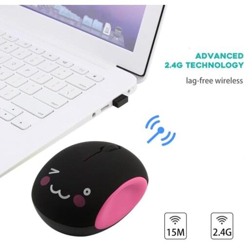 1200DPI 3 Buttons USB 2.0 Rechargeable Cute Pattern Wireless Mouse for Computer