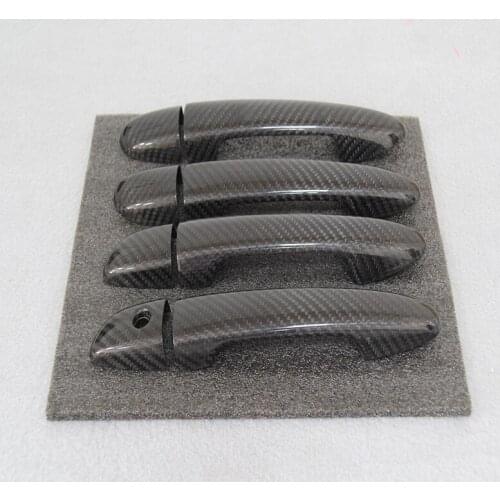 4 pcs carbon fiber Exterior door Handles doorknob decoration decorative accessories 3D stickers for Mazda 6 ATENZA