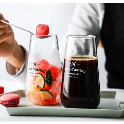 450/500ML Glass Cup Coffee Juice Glass Cups Set Heat-resistant Creative Beer Mug Tea Whiskey Champagne Glass