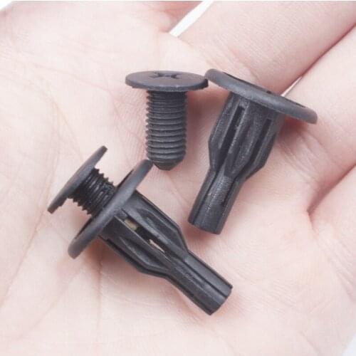 500pcs Auto Bumper 10mm Hole Plastic Expansion Rivet Fastener Retainer Clip For Toyota