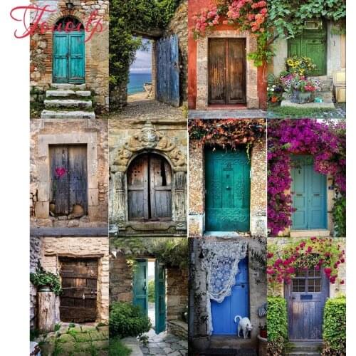 5d Diamond Embroidery 5D DIY Door to landscapes Diamond Painting Christmas Cross Stitch Full square Rhinestone Mosaic