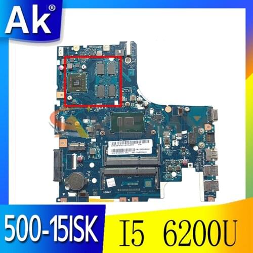 Akemy AIWZ2/AIWZ3 LA-C851P Motherboard For Lenovo 500-15ISK Laptop Motherboard CPU I5 6200U R7 M360 2G DDR3 Work
