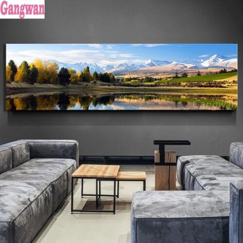 Diamond painting New Zealand Lake Nature Scenery Landscape full square round drills diamond embroidey cross stitch large picture