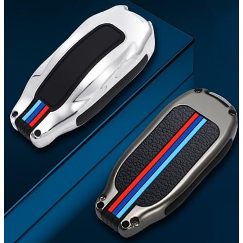 For Tesla Model 3 Model S Smart Key Bag Zinc alloy Car Smart Key Cover Case Shell Protected Holder Shell Accessorie