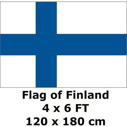 Finland Flag 120 x 180 cm 100D Polyester Large Big Finlander Flags and Banners Country Banner For Home Decoration