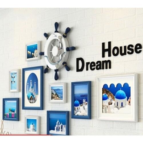 Mediterranean Style Photo Wall Creative Personality Boy Bedroom Photo Frame Study Room Living Room Mural Hanging Pictures
