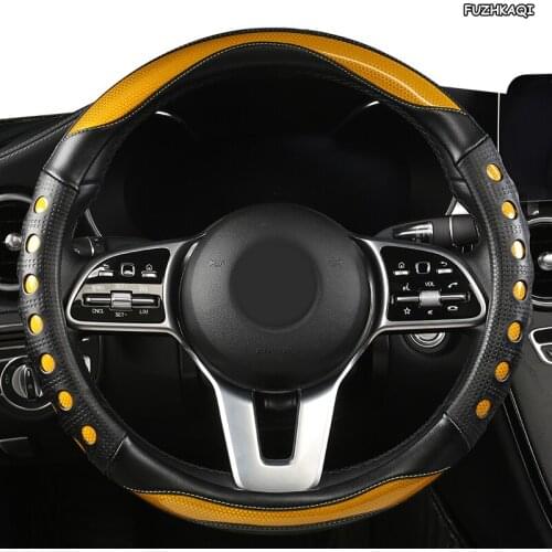 FUZHKAQI Microfiber Leather Car Steering Wheel Cover For Nissans Qashqai Xtrail t32 Juke Note Tiida Almera Rogue Almera