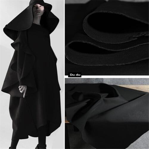 45*150cm Cotton Clothing fabric Space cotton Air layer Shirts Cloth Set the Thick Solid All around Elastic fabric DIY