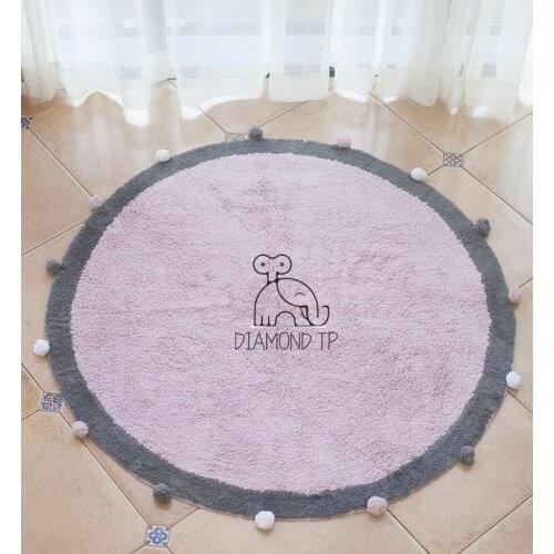 INS Wind Euro-American Round Ball Cotton Mat Childrens Home Carpet Door Mat Photography Props Carpet Mat