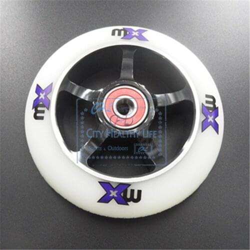 Aluminium Alloy Inline Speed Skating wheel MX Branded 88A White 100mm Black 110mm High Elasticity and Precision Iron Wheels