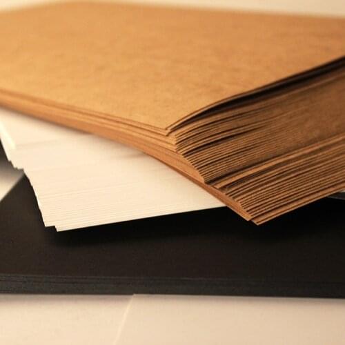 A3/A4/8K/4K Brown Kraft Paper Cardboard Blank Card Packaging Paper 120/150/250/350gsm Copy Paper Art Painting Paper DIY Handmade