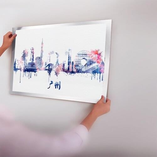 Colorful Guangzhou Oil Painting Volcano Kiss Abstract Poster Wall Art Printmaking Wall Painting Living Room Decoration Home Deco