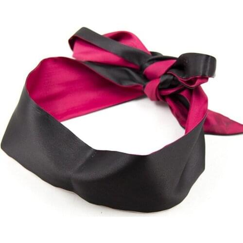 Silk Satin Eye Mask Sex Restraints Handcuffs Sexy Hot Erotic Flirt Blindfold Patch Cover Slave Restraints Erotic Accessories Hot