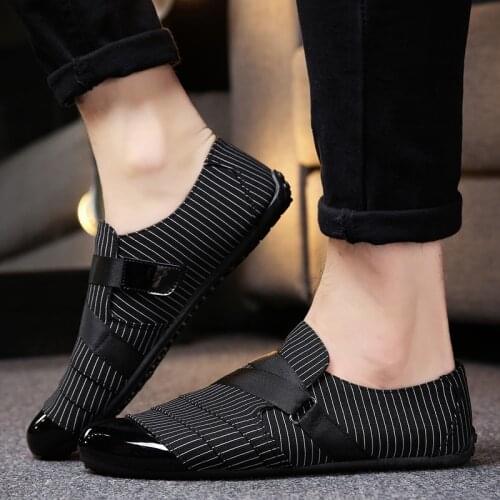 Men Shoes Casual Canvas Shoes Men Loafers Shoes Flats Men Driving Shoes Soft Moccasins Footwear Slip-On Walking Shoes Loafers