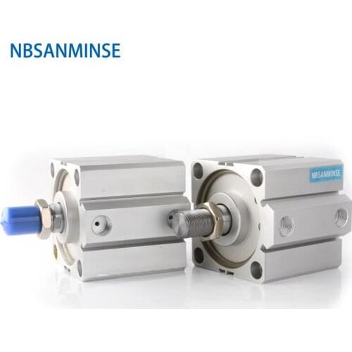 NBSANMINSE SDA Without Magnet 25mm Bore Compact Air Cylinder AirTAC Type Double Acting Cylinder Pneumatic Automation Parts