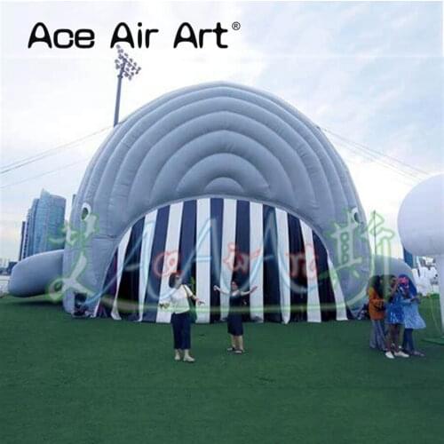 New design inflatable giant shark/whale dome tent/inflatable igloo dome tent for sports events