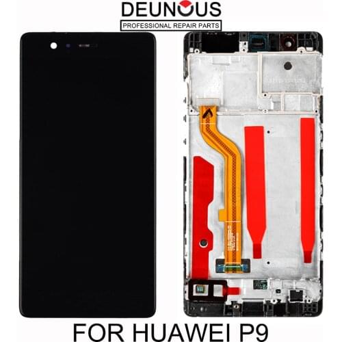 Original 5.2'' For Huawei P9 EVA-L09 L19 L29 LCD Display With Touch Screen Digitizer Assembly with frame free shipping