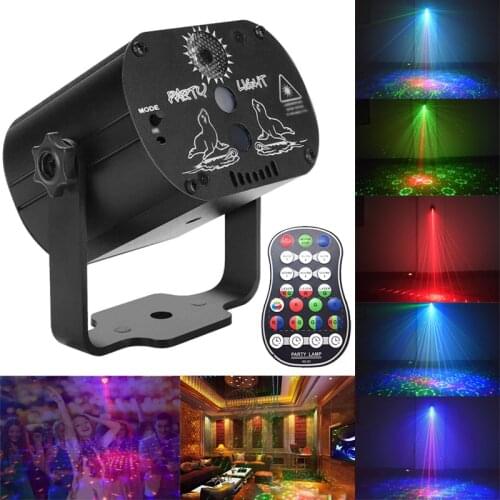 Party Lights Dj Disco Lights Stage Effect Projector Lights with Remote Mini Karaoke for Birthday Parties Wedding KTV Bar lights