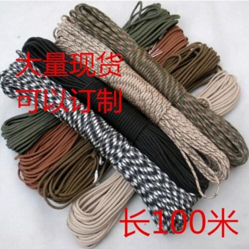 100m/lot 7-Core 200-colors Parachute Rope Outdoor Products High Strength Materials Arts Crafts Sewing DIY Apparel Fabric Cords