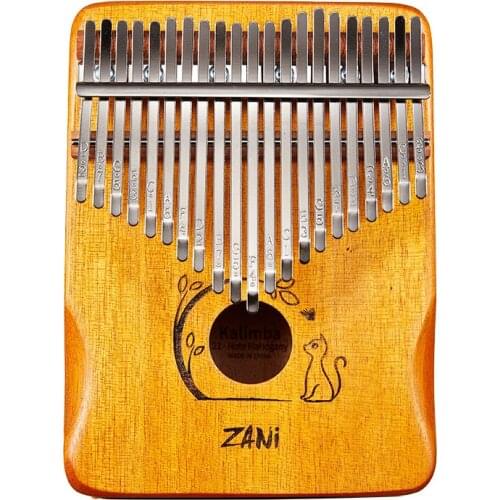 21 Keys Kalimba Thumb Piano Single Board Wood Mahogany Body Musical Instruments Finger Piano Christmas Gift Creative Music Box