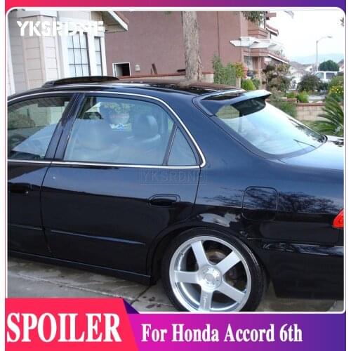 YKSRDNF Car Tail Wing Decoration For Honda Accord 6th 1998 1999 2000 2001 2002 PP Plastic Primer Color Rear Trunk Spoiler