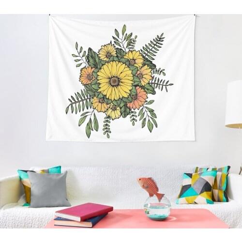Sunflower Flower Tapestry Home Decoration Wall Blanket Tapestry Bedroom Wall Hanging Yoga Mat