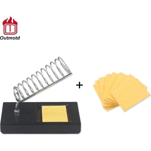 Outmotd Electric Soldering Iron Stand Holder WIth 10PCS/Set Cleaning Sponge Cleaner Pads Welding Tools Accessories