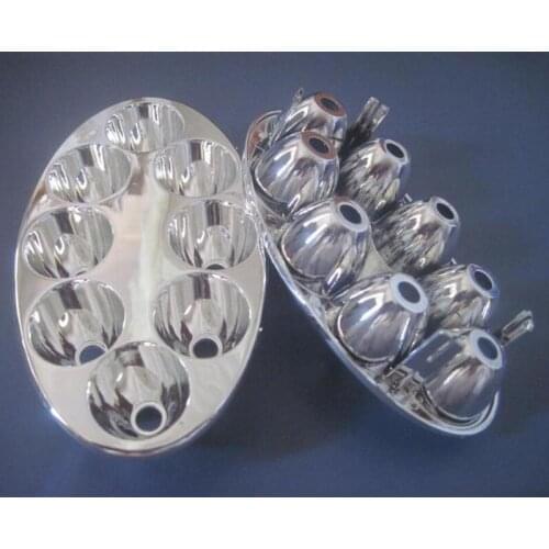 #RLNU-126 New High quality Led Reflector Cup, Headlight Reflective Cup, Size: 126X72.5X21.5mm, Surface: Plating, PC