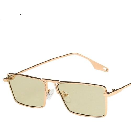 Vintage Narrow Small Sunglasses Women Luxury Brand Metal Frame Sun Glasses Rectangle Driving Eyeglasses Fishing Eyewear Men 2021