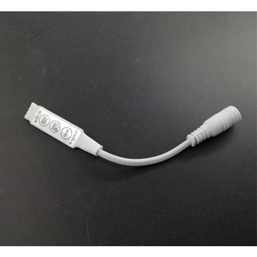 1pc White color 12V 24V Mini 3key LED dimmer mini led controller with DC connector 12A Good Quality