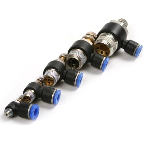 1Pcs Air Flow Valve Pneumatic Push In Fittings Polybutylene Terephthalate for Pneumatic System Connecting Components