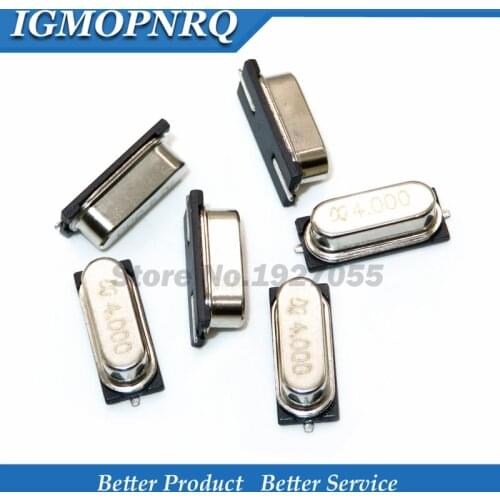 10PCS 3.579545mhz - 27.120mhz 4Mhz 6Mhz 8Mhz 12Mhz 24Mhz 4.000mhz 8.000mhz SMD Quartz Crystal Resonator Passive Oscillator HC49S
