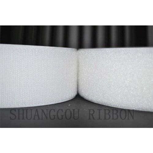 2''(50mm)Width x 5meters .General Sewing fastening Tape, Sew-on hook and loop sticky ribbon white