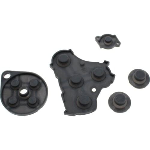 60sets Black High quality For Nintendo GameCube NGC Controller Conductive rubber Silicone Button Pad Replacements