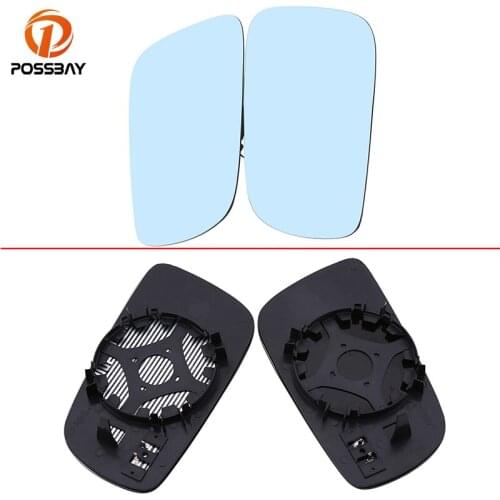 POSSBAY Car Side Heated Wind Door Mirror Glass for Volkswagen Golf 2000 2001 2002 2003 2004 2005 2006 Blue Lens Rearview Mirrors