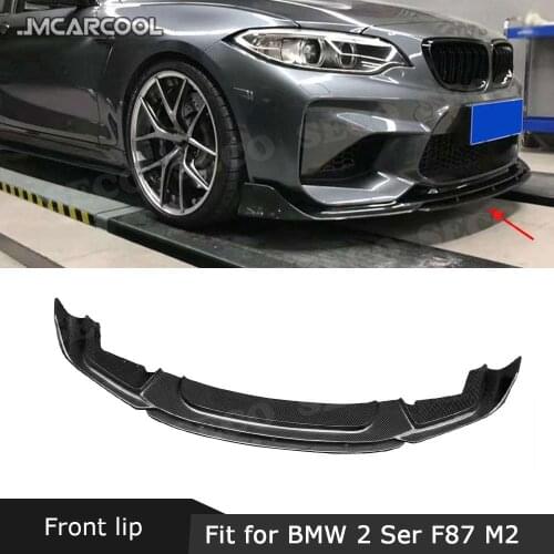 Carbon Fiber Car Front bumper Lip Spoiler for BMW 2 Series F87 M2 2015-2018 Car Styling Fiber Glass