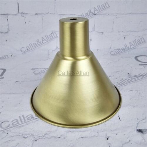Free ship M10 D170mmX140mm brass material light cover copper cup shade quality E27 lamp shade cover lighting brass shade cone