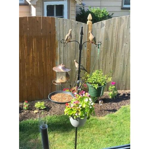 Large Wild Bird Feeder Hanging Feeding Station Garden Water Bath Tray Outdoor