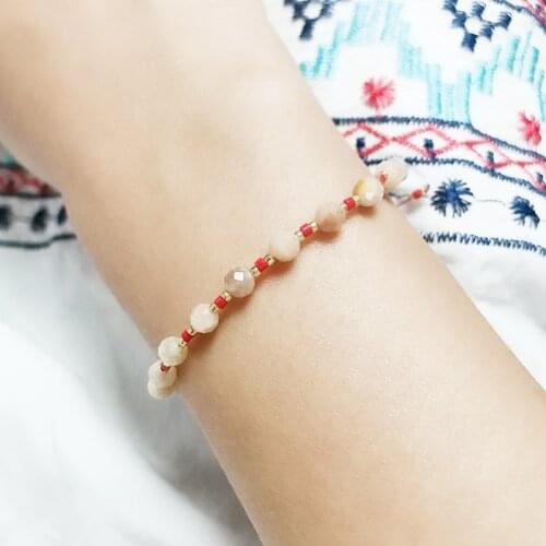 High Quality Import Natural Stone Lucky Bracelet Delica Beads Bracelets Women Handmade Crystal Simple Miyuki Jewelry Pulseras