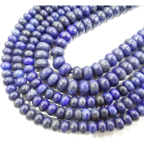 Wholesale Natural stonelapis lazuli Rondelle Beads 4*6mm 5*8mm Spacer Beads For Jewelry Making Bracelet Accessories