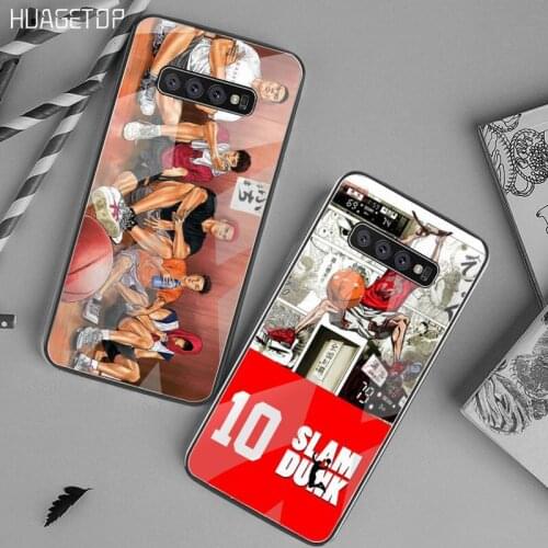 HUAGETOP Slam dunk anime manga Phone Case Tempered Glass For Samsung S20 Plus S7 S8 S9 S10 Plus Note 8 9 10 Plus