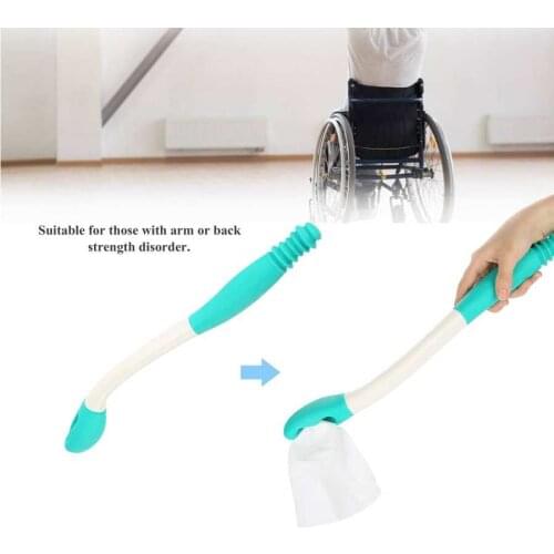 Long Handle Comfort Bottom Wiper Self Wipe Assist Holder Toilet Paper Tissue Grip Self Wipe Aid Helper